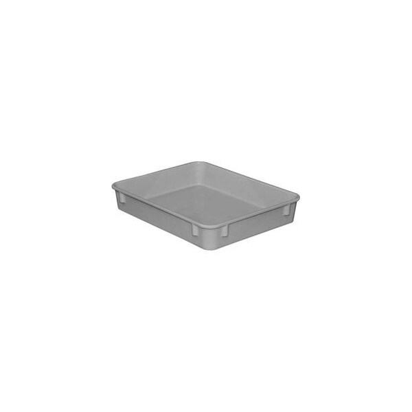 Mfg Tray Nestable Storage Tote, 12-3/8 in L x 9-3/4 in W x 2-1/8 in H, Gray, Fiberglass, 30 PK 9301085136 - main
